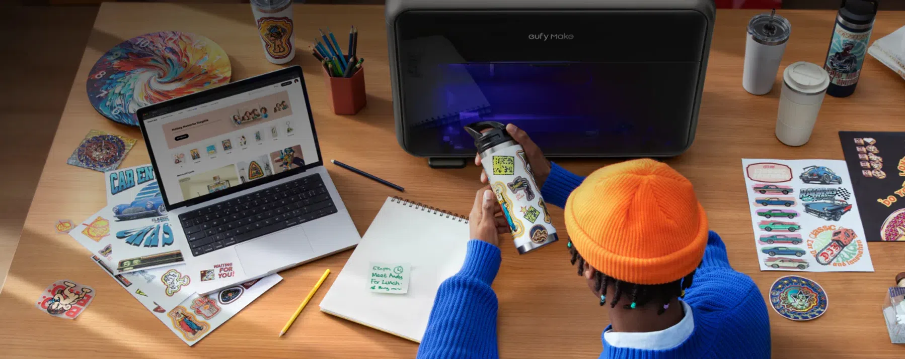 eufyMake print op fles